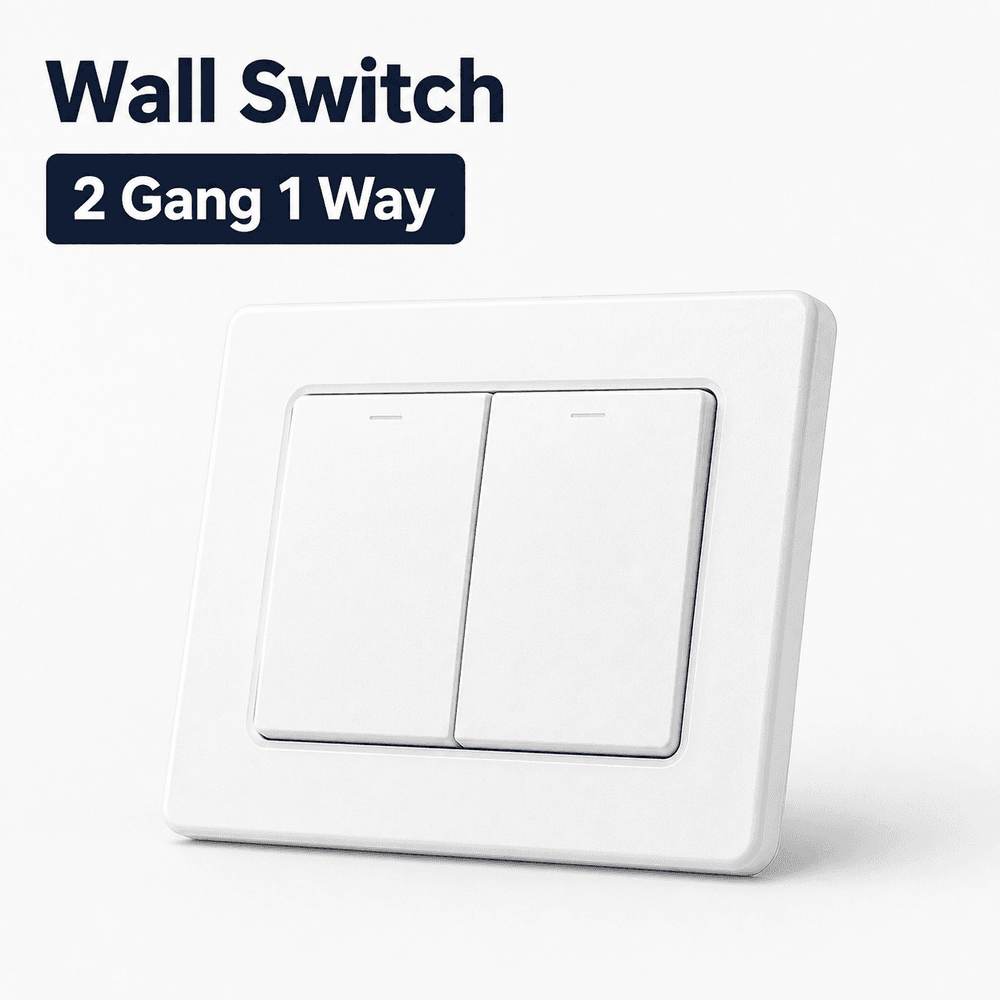 2 Gang 1 Way Wall Switch